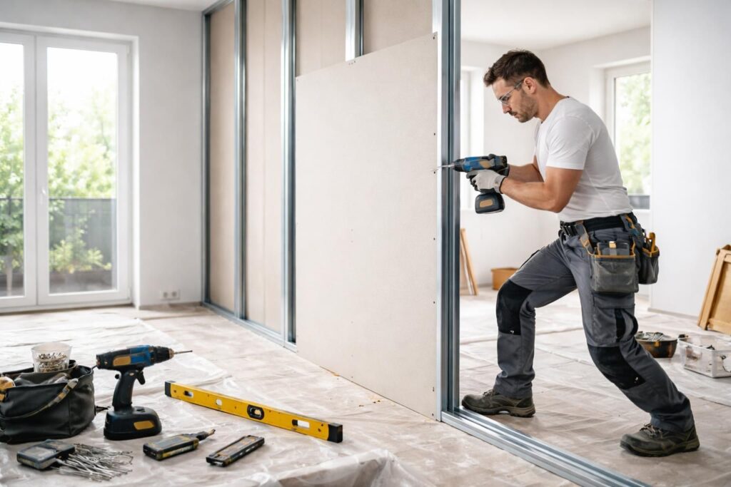 apprenez à installer une cloison en placo facilement grâce à notre guide étape par étape, pour réussir vos travaux de rénovation et optimiser votre espace.