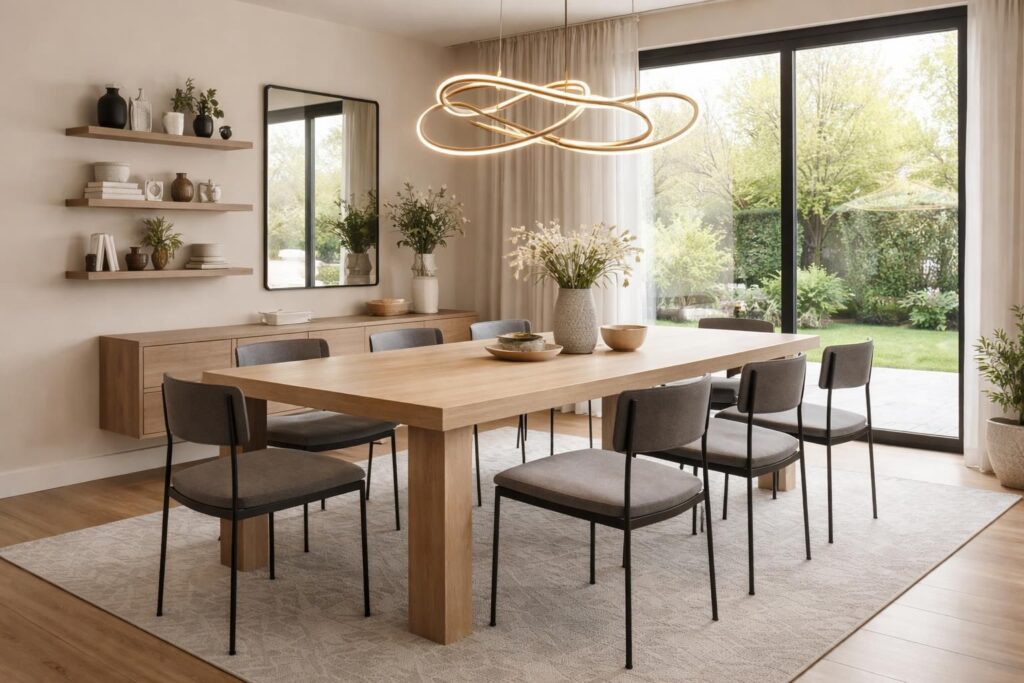 découvrez des idées inspirantes pour décorer une salle à manger moderne alliant élégance, confort et fonctionnalité. transformez votre espace avec des conseils pratiques et tendances.