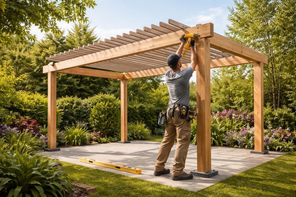 découvrez comment installer facilement une pergola pour embellir et protéger votre espace extérieur. guide complet étape par étape pour réussir votre projet.