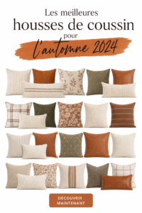 Housses de coussin d'automne colorées sur un canapé confortable