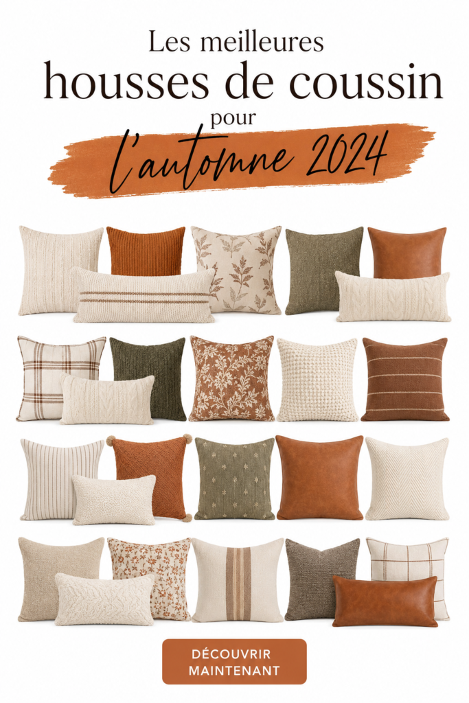 Housses de coussin d'automne colorées sur un canapé confortable