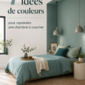 Une chambre à coucher récemment repeinte en couleurs pastel douces.