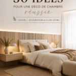 Une chambre décorée avec des couleurs chaudes et des plantes, créant une ambiance cocooning.