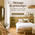 Chambre propre et rangée après un ménage de printemps