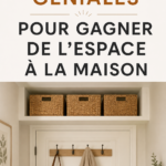 Une maison moderne et bien organisée avec des solutions de rangement optimisées.