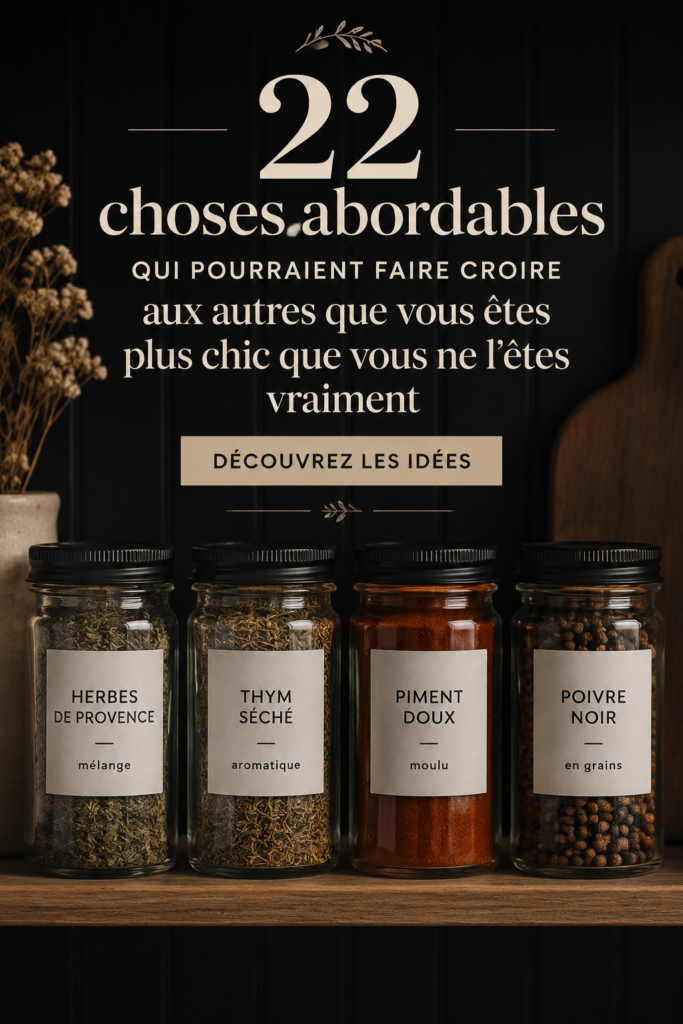 Idées d'objets et astuces pour paraître plus chic à petit prix