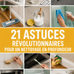Maison propre et rangée avec des produits de nettoyage naturels.