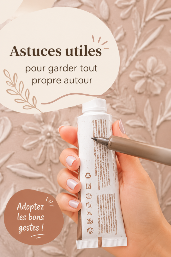Une maison propre et bien organisée avec des produits de nettoyage à portée de main.