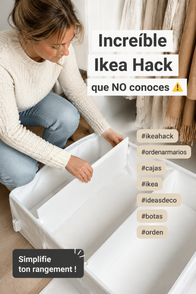 Une pièce de rangement inspirée par des hacks Ikea, bien organisée et stylée.