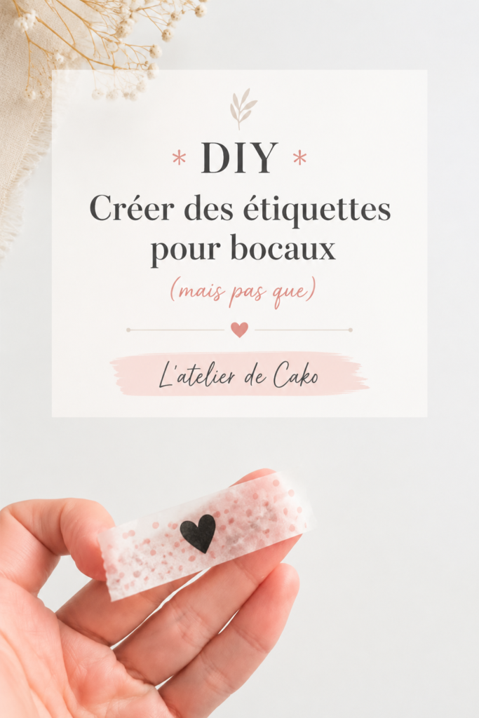 Étiquettes personnalisées pour bocaux colorés sur une table en bois