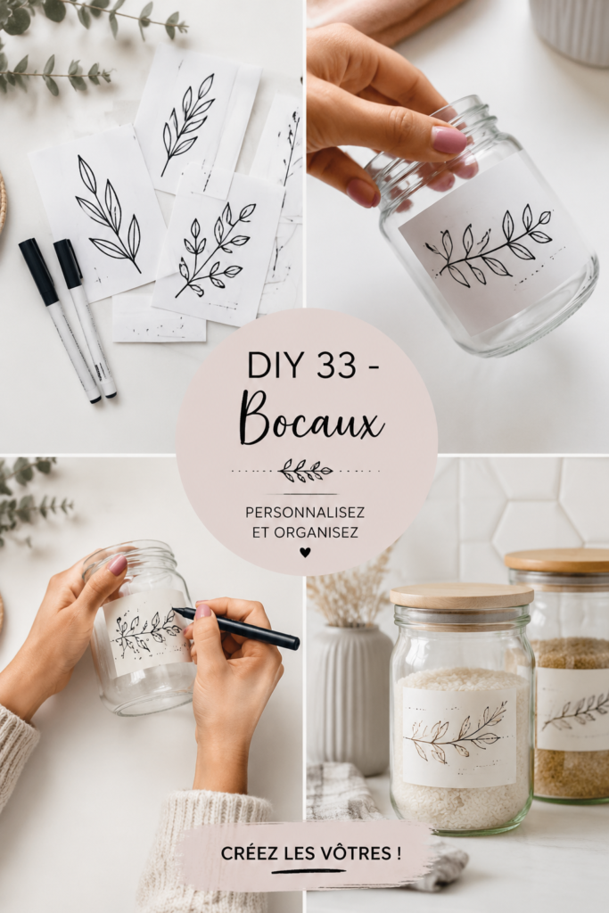 Des bocaux personnalisés avec des techniques de bricolage créatif