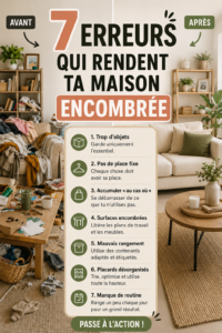 Une maison bien rangée, sans encombrement.