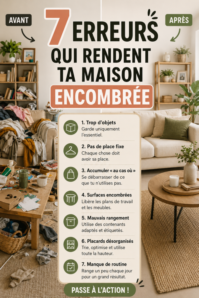 Une maison bien rangée, sans encombrement.