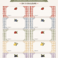 Étiquettes de confiture imprimables dans un style champêtre avec motifs floraux.