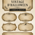 Étiquettes vintage pour Halloween à imprimer, décorations élégantes et créatives
