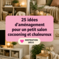 Aménagement chaleureux et cocooning d'un petit salon avec des textures douces.