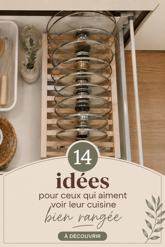 Une cuisine bien rangée avec des ustensiles et des fournitures organisés de manière esthétique.
