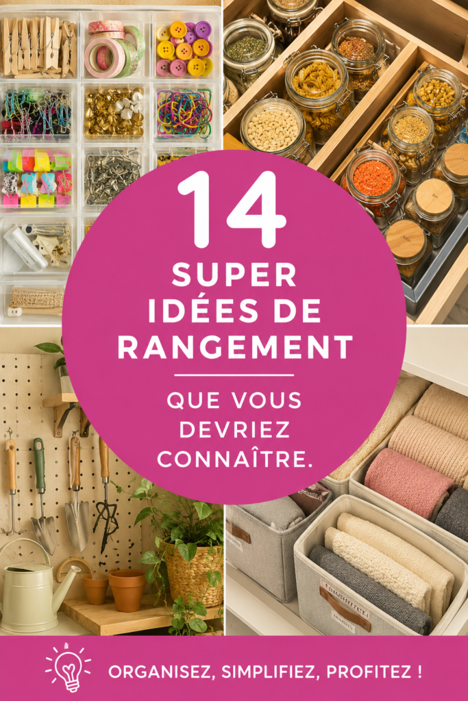 Espace de rangement organisé avec des astuces pratiques