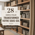 Sous-sol aménagé en espace convivial et chaleureux