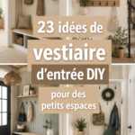 Idées de vestiaires d'entrée DIY pour petits espaces