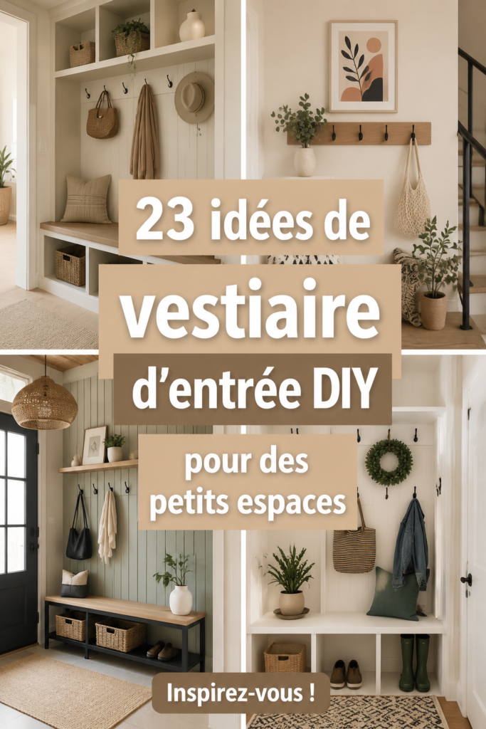Idées de vestiaires d'entrée DIY pour petits espaces