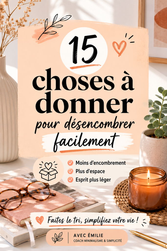 Une maison désencombrée avec des objets à donner