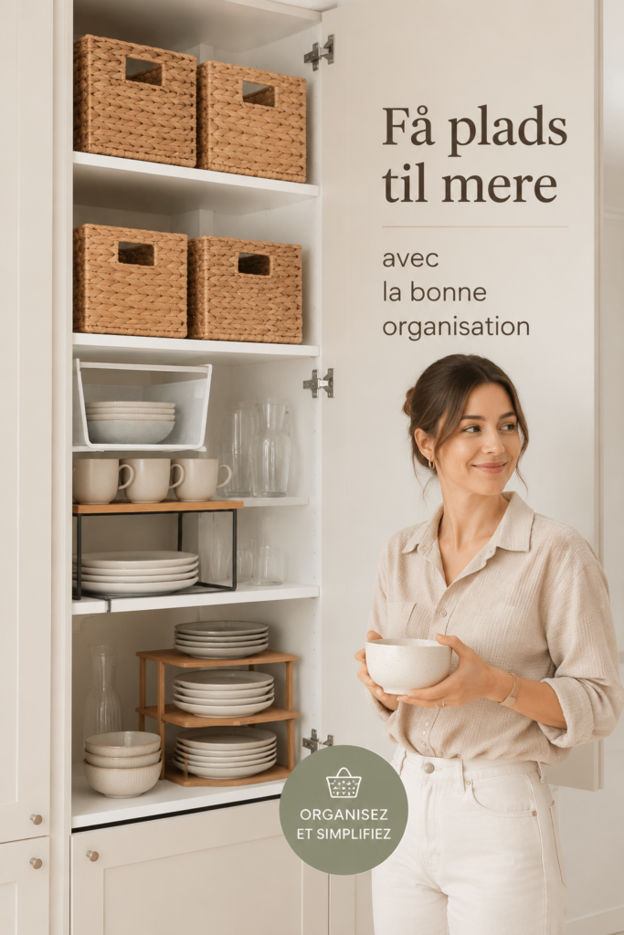 Une pièce claire et organisée avec des rangements pratiques