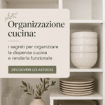 Une cuisine bien organisée avec des étagères bien rangées et des ustensiles accessibles.