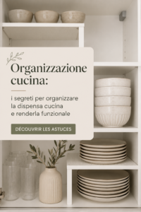 Une cuisine bien organisée avec des étagères bien rangées et des ustensiles accessibles.