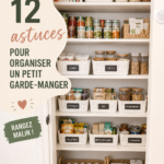 Rangement pratique et organisé d'un garde-manger chaleureux et accessible