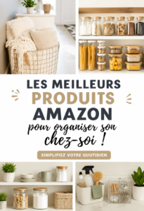 Maison bien organisée avec des produits de rangement d'Amazon.