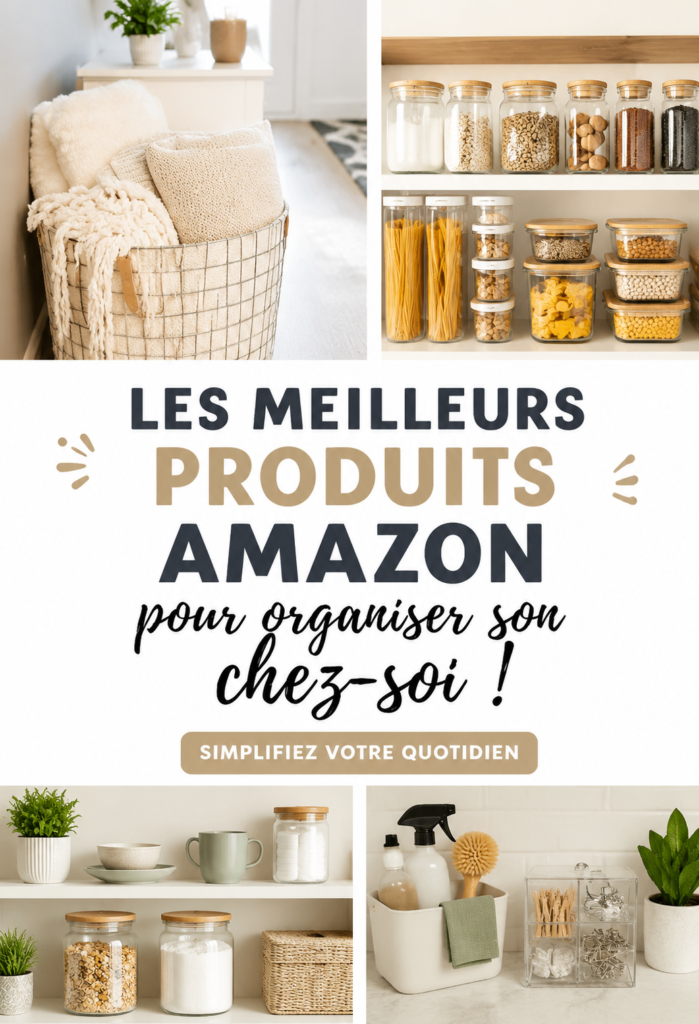 Maison bien organisée avec des produits de rangement d'Amazon.