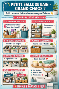 Salle de bain cosy et optimisée avec un style chaleureux