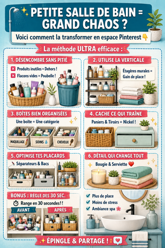Salle de bain cosy et optimisée avec un style chaleureux
