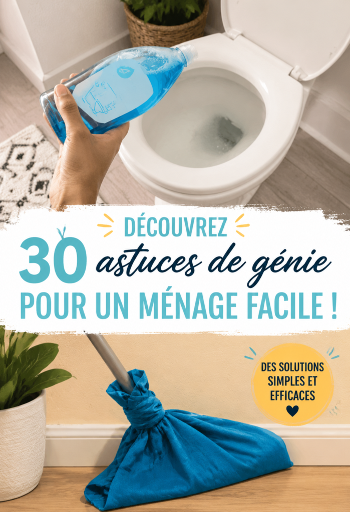 Une femme souriante utilisant des astuces de nettoyage pratique dans sa cuisine