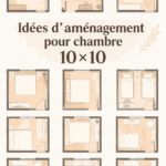 Un aménagement cosy et pratique d'une chambre de 10 m² avec un lit, un bureau et des rangements.