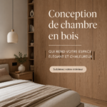 Une chambre décorée avec du bois pour une ambiance élégante et chaleureuse