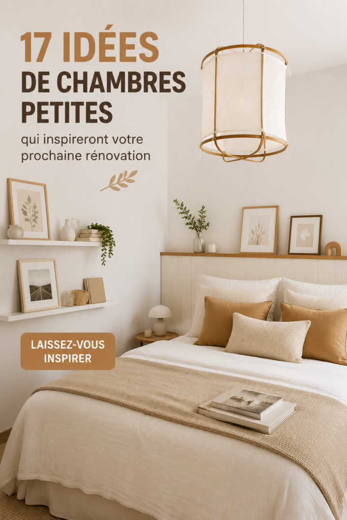 Une petite chambre bien aménagée avec des meubles pratiques et une décoration chaleureuse.