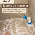 Des produits ménagers et conseils de nettoyage sur un plan de travail