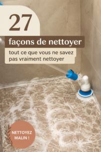 Des produits ménagers et conseils de nettoyage sur un plan de travail