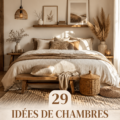 Une chambre Scandi Boho avec des textures douces et des décorations naturelles