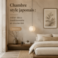 Chambre inspirée du style japonais avec des éléments modernes