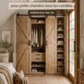 Chambre sous les combles avec plafond bas et décoration cosy