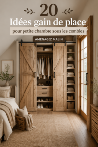 Chambre sous les combles avec plafond bas et décoration cosy