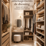 Un dressing bien optimisé avec un rangement efficace et esthétique.