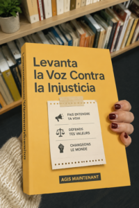 Femme prenant la parole lors d'un rassemblement pour la justice sociale