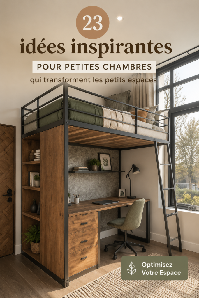 Décor élégant et cosy dans une petite chambre optimisée