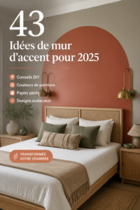 Mur d'accent coloré dans une chambre moderne
