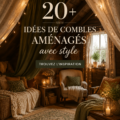 Un beau grenier rénové en salon cosy avec des meubles modernes.