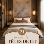 Tableau de plusieurs têtes de lit chics dans des chambres élégantes.